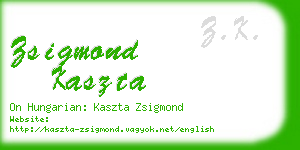 zsigmond kaszta business card